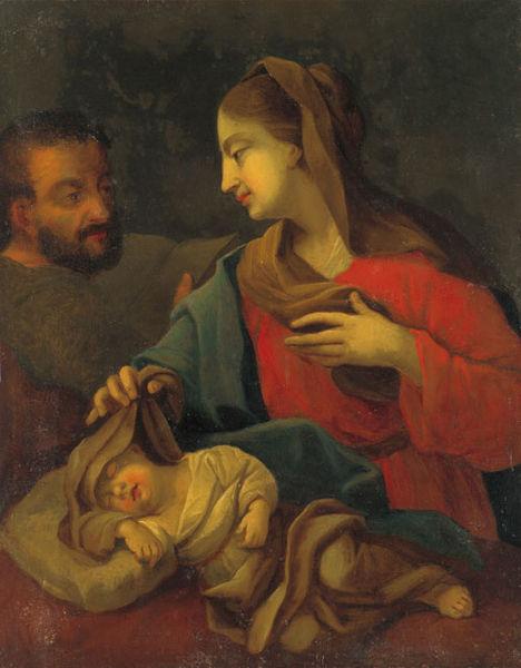 Josephus Laurentius Dyckmans Holy Family with sleeping Jesus oil painting picture